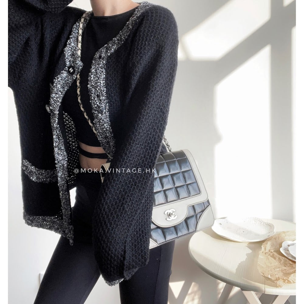 Chanel Patent Leather Splicing sheepskin Square Quilt Flap Bag