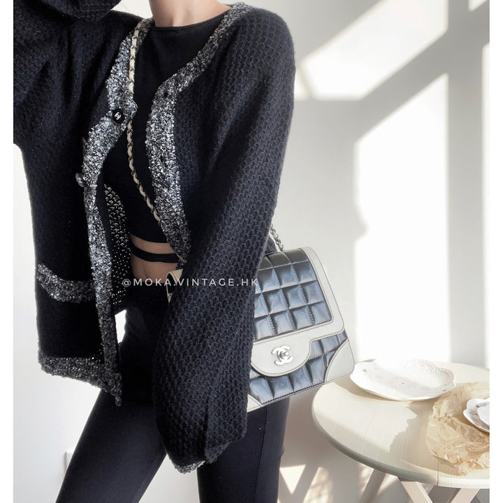 Chanel Patent Leather Splicing sheepskin Square Quilt Flap Bag