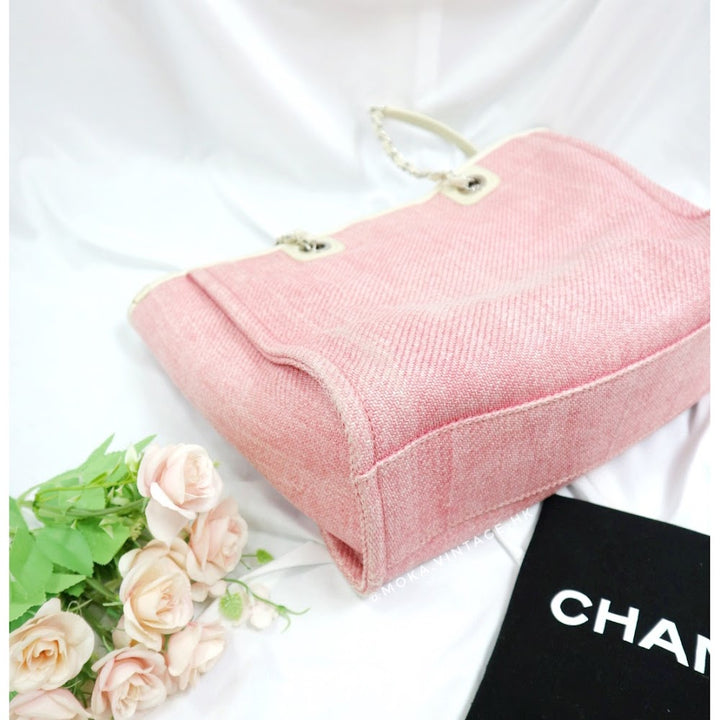 Chanel deauville large shopping tote bag