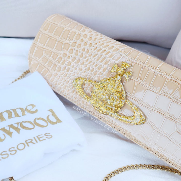 Vivienne Westwood crocodile embossing baguette shoulder bag