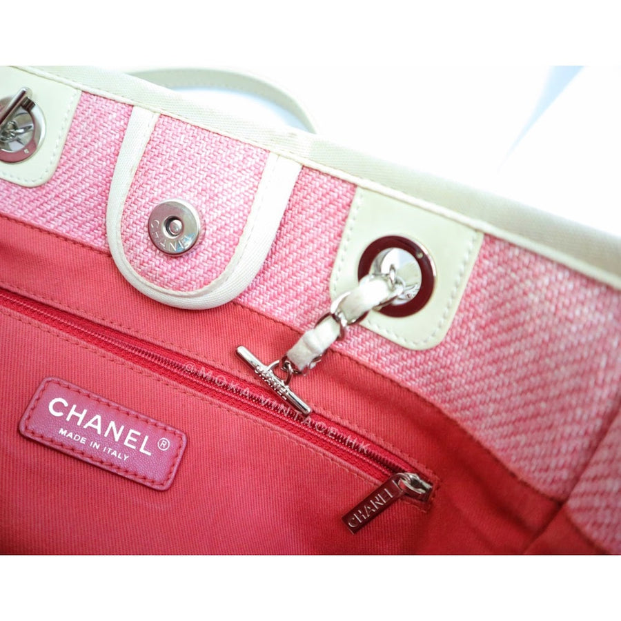 Chanel deauville large shopping tote bag