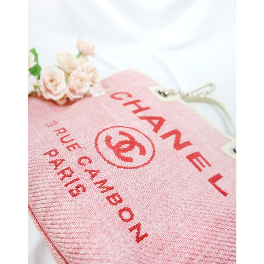 Chanel deauville large shopping tote bag