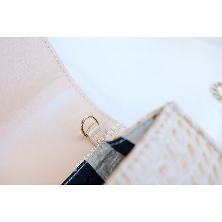 Vivienne Westwood crocodile embossing baguette shoulder bag