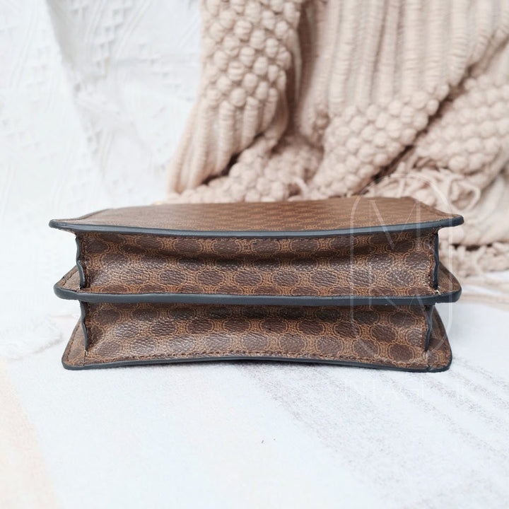Celine vintage double flap leather handbag