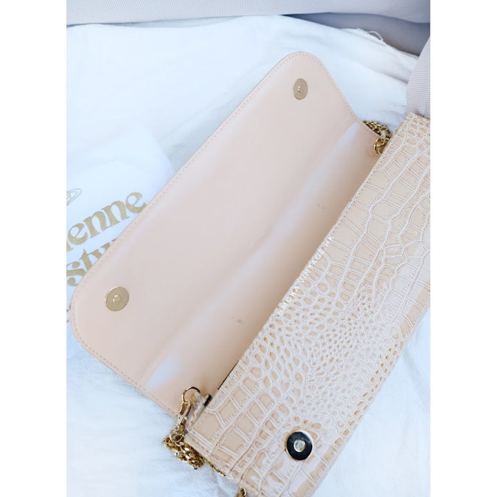 Vivienne Westwood crocodile embossing baguette shoulder bag