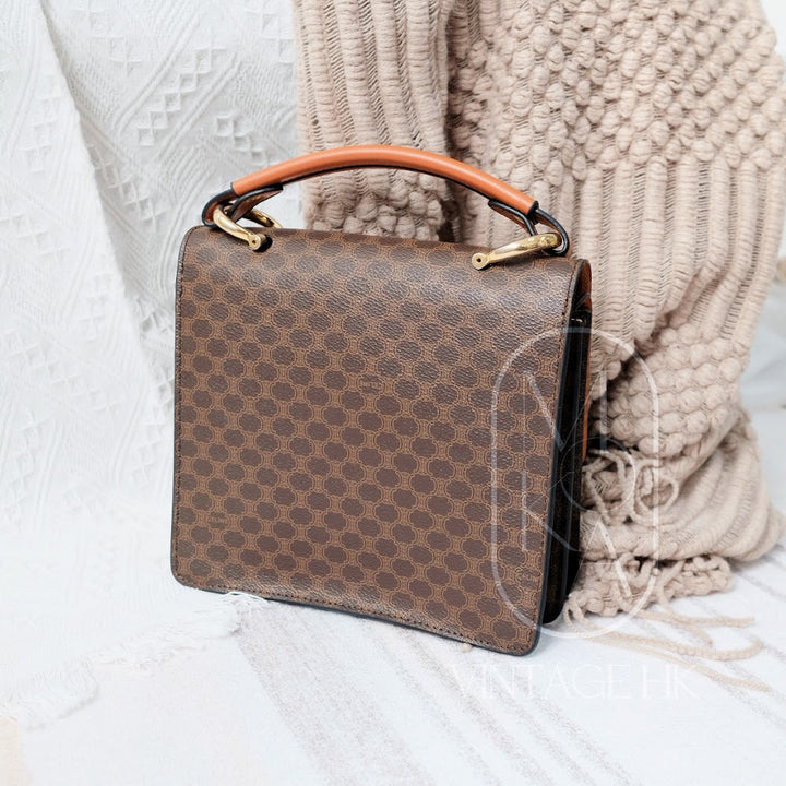 Celine vintage double flap leather handbag