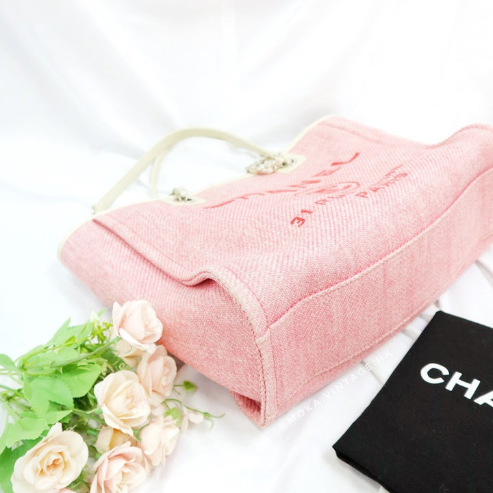 Chanel deauville large shopping tote bag