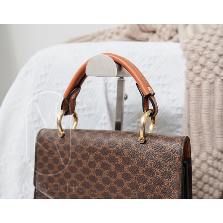 Celine vintage double flap leather handbag