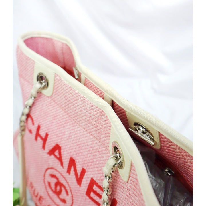 Chanel deauville large shopping tote bag