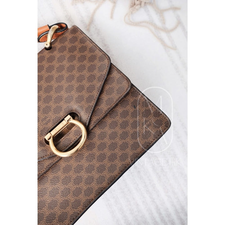 Celine vintage double flap leather handbag